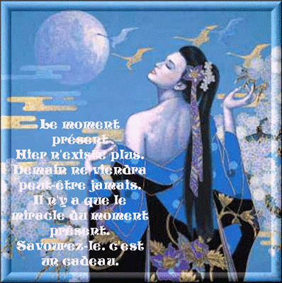 savourez le moment pr&eacute;sent